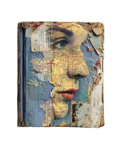 Mixed media portrait art block