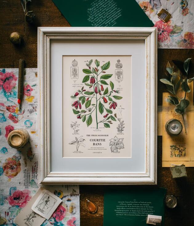 Framed botanical illustration print