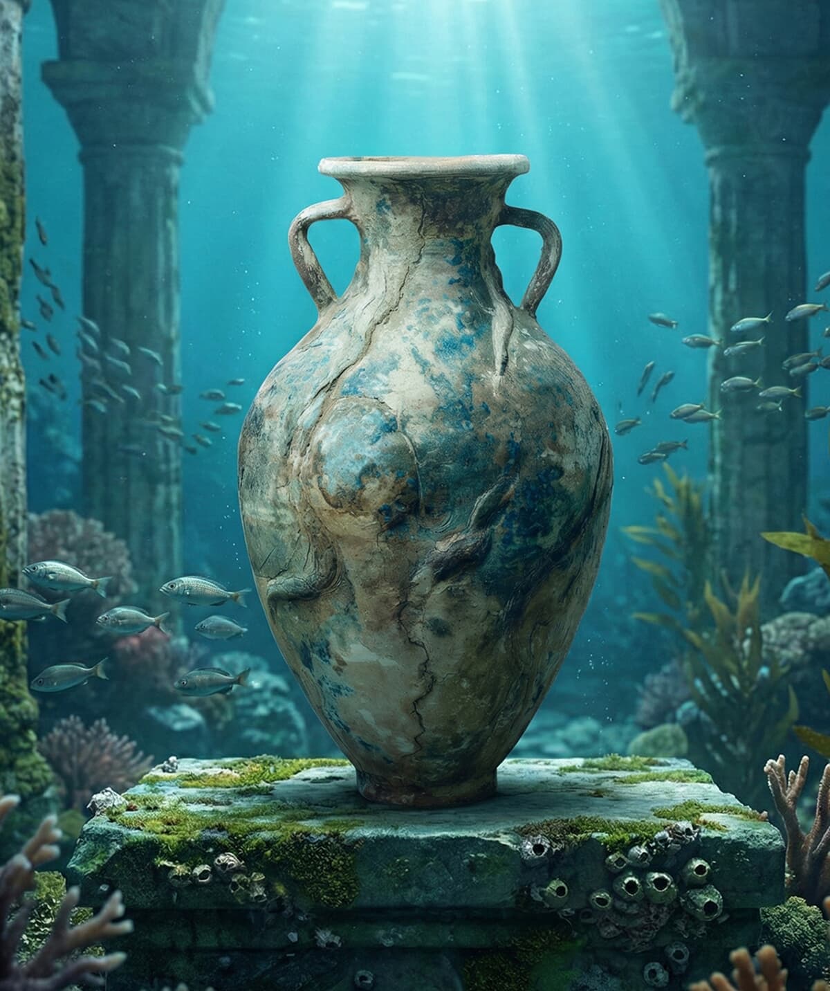 Antique style ceramic amphora vase - Image 2