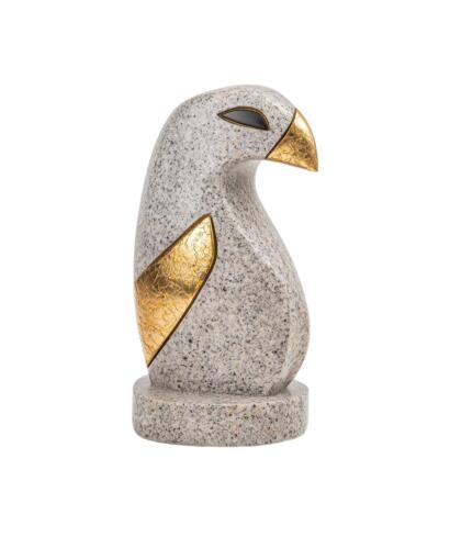 Modern stone bird sculpture